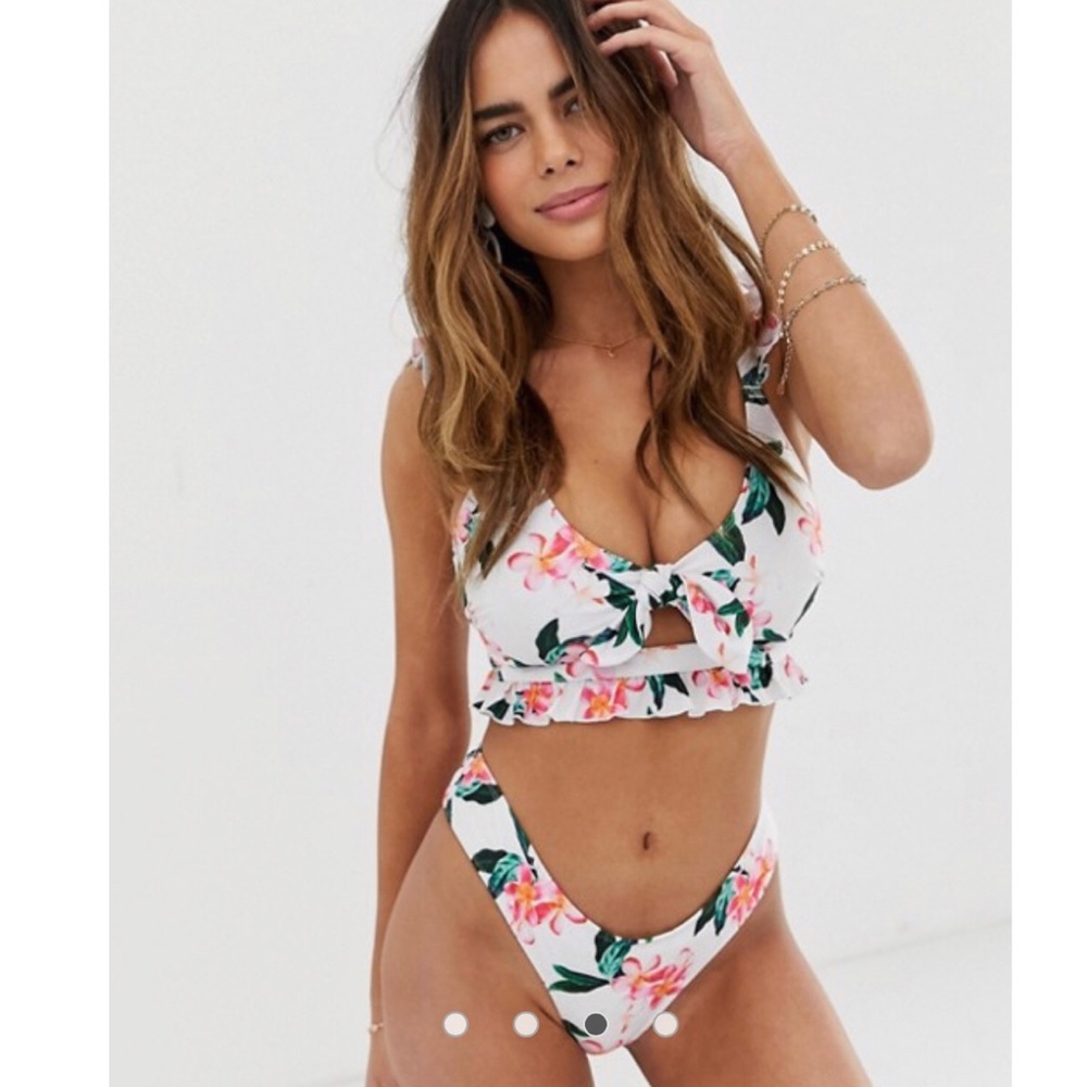 *NWT* ASOS Floral High Leg Bikini Bottom